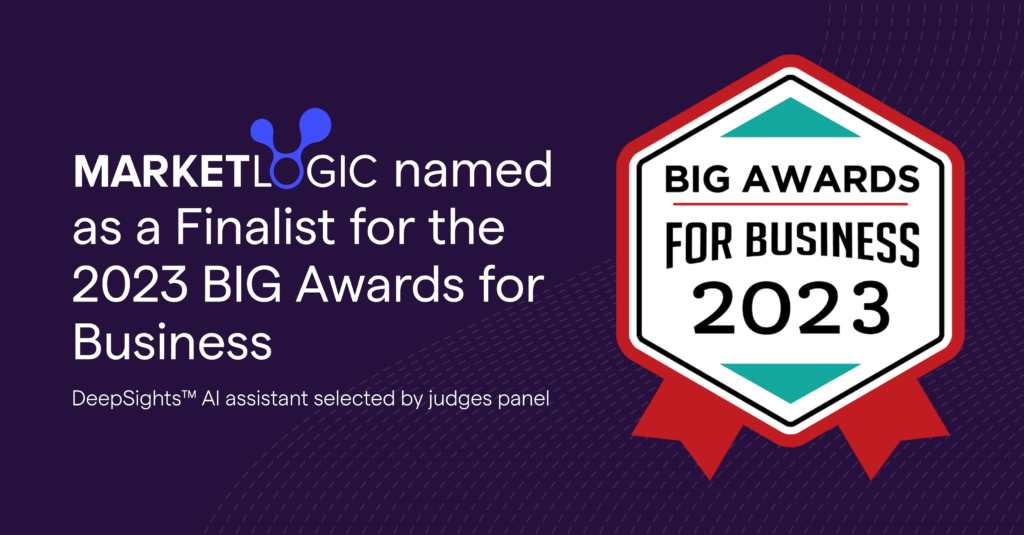 Market Logic Software Named as a Finalist for the 2023 BIG Award for Business by Business Intelligence Group 