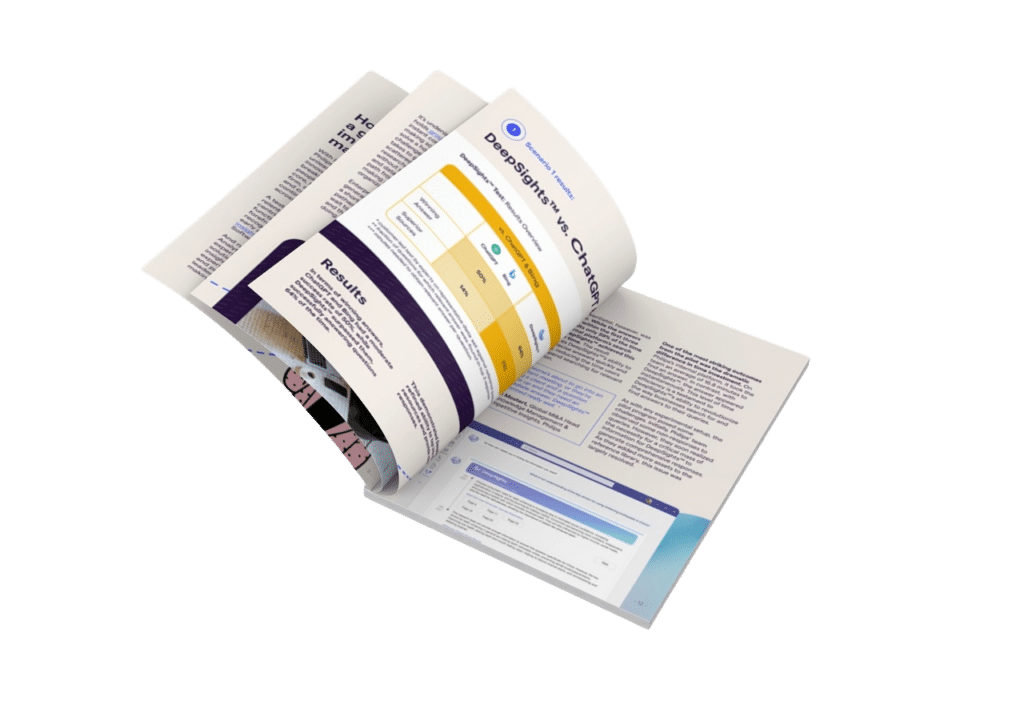 A mock-up of Philips' study on generative AI, making the case that purpose-built and specialized gen AI solutions perform better in the insights and analytics industry. This supports the statement that organizations should use specialized consumer insights solutions for agentic AI and synthetic personas